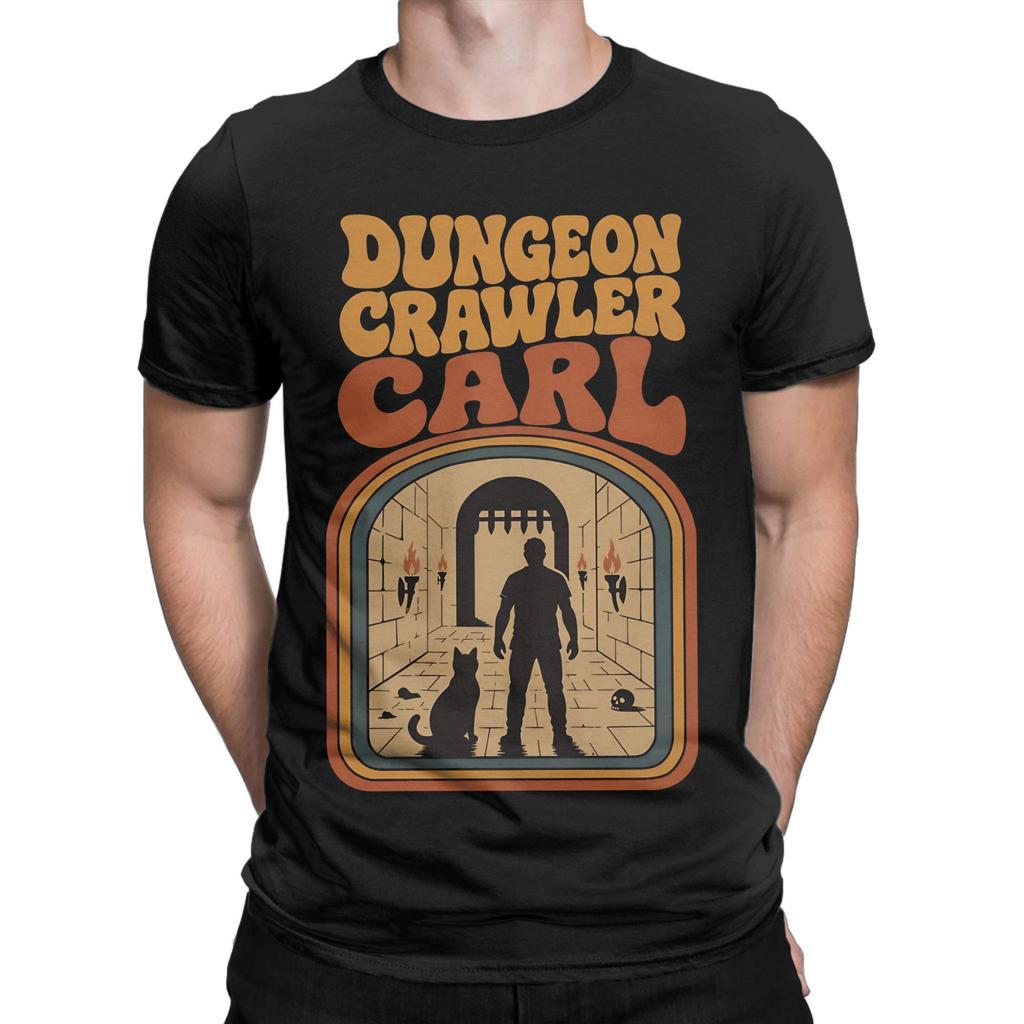 Dungeon Crawler Carl art Graphic Funny 100% Cotton T-Shirt Dungeon Crawler Carl Tops Tees For M