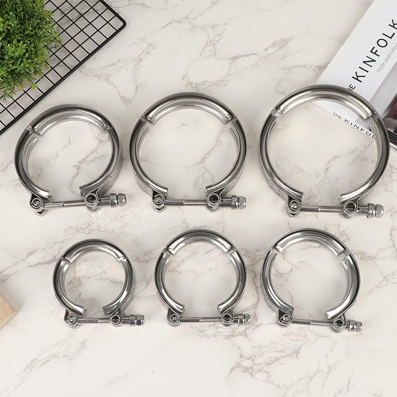 304 Stainless Steel 2-4 Inch Quick Release V Band Clamp Turbo Exhaust Pipe V-Band Clamp V Clamp Clip