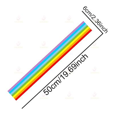 1pc Rainbow Colors Motorcycle Helemt Stickers Waterproof for Motorbike Fuel Tank Fairing Windshield Car Scooter Vinyl Decals