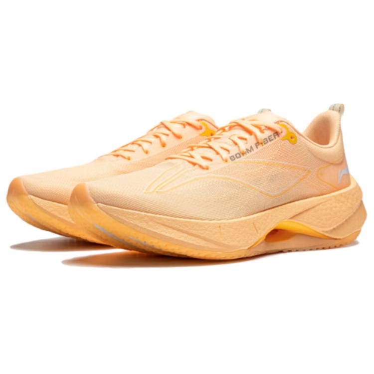 Li Ning Super Light 21 Fabric Slip Resistant Abrasion Resistant Low Top Running Shoes Women's Orange ARBU002-45