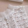 Elegant Lace Floral False Collar Womens Stand Half Shirt Detachable Collar Removable Decorative Collar For Girls Sweaters