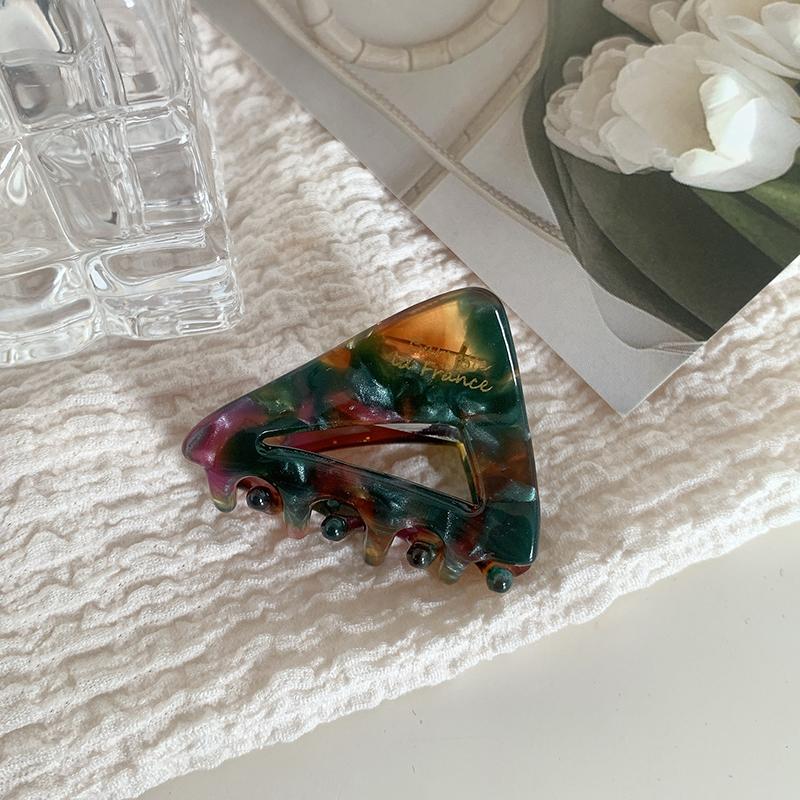 

Корейская Новая Мода 2,5 см Мини Треугольная Полая Цветная Заколка для Волос Простая Продвинутая Ацетатная Заколка-Акула Аксессуары для Волос Hair Claws