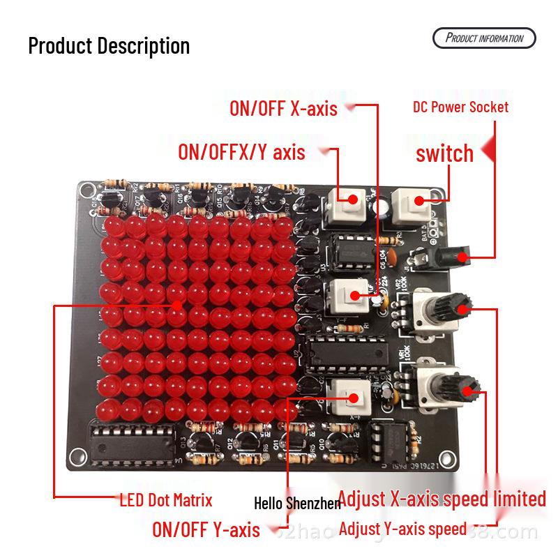 DIY LED Follow Spot Kit: X/Y Axis Movement, Soldering Practice & Assembly