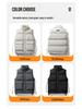 Men's Korean Style Stand Collar Duck Down Vest - Winter Solid Color Sleeveless Jacket