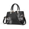 Stylish And Versatile Women's Tote Handbag With Elegant Embroidered Leaf Design