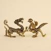 Brass Four Great Divine Beasts Home Decor: Azure Dragon, White Tiger, Vermilion Bird, Black Tortoise
