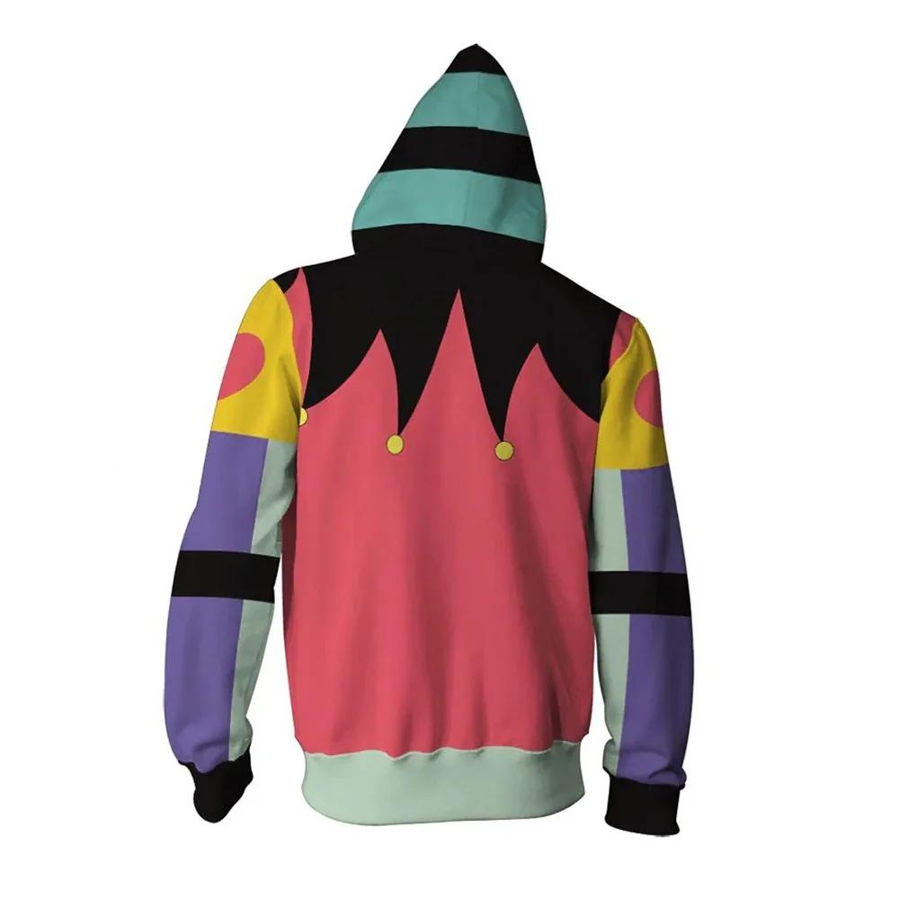 Helluva Boss Fizzarolli Cosplay Zip-up Hoodie Long Sleeve Fashion Fleece Winter Sweatshirts Men Women  Zipper Hooded Pullovers