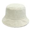 Winter solid color imitation rabbit hair bucket hat women's plate versatile bucket hat thickened plush warm plush basin hat