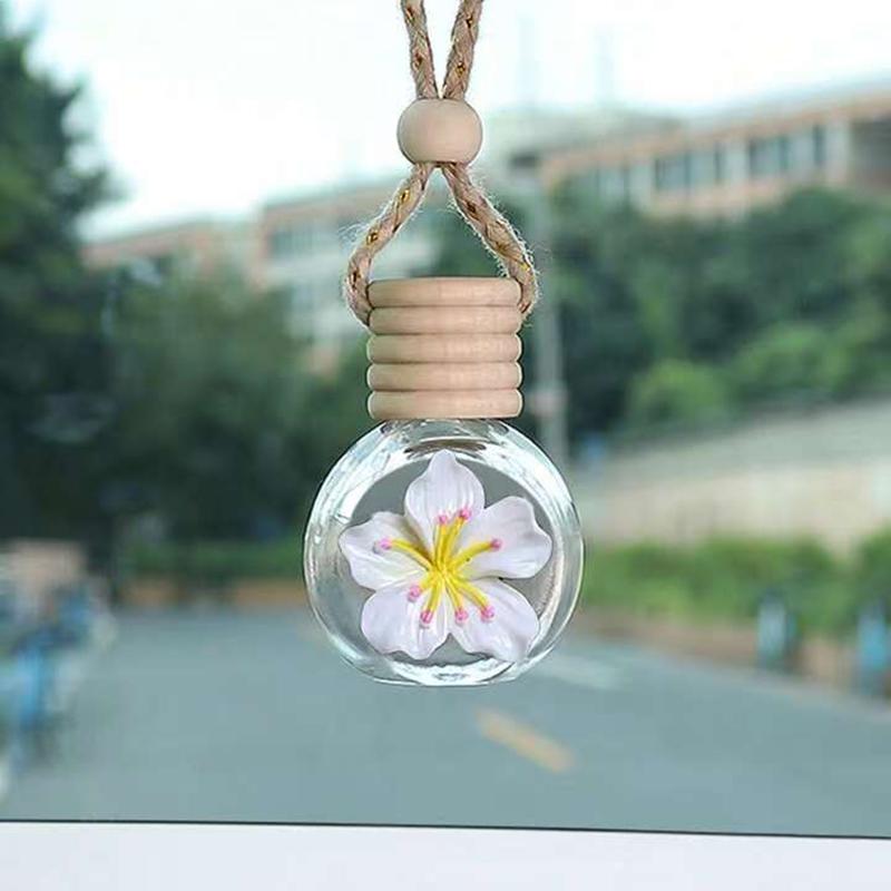 

Мультяшна Автомобільна Ароматерапевтична Скляна Пляшечка для Підвіски на Дзеркало Декоративні Прикраси на Панель Приладів Порожня Пляшечка Для Декоративного Дзеркала