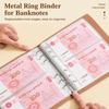 Glitter Money Saving Binder Loose Leaf Banknote Collection Album  Office Use
