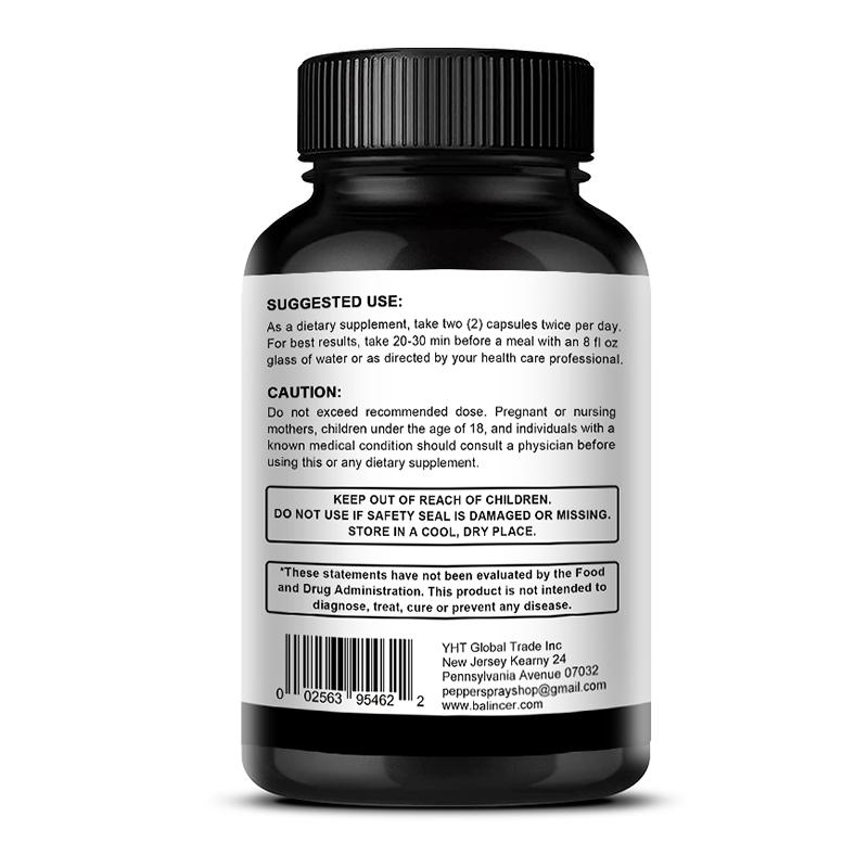 Balincer Panax Ginseng & Tribulus Complex Supplement, with Ashwagandha, Tongkat Ali & Maca, 120 Caps
