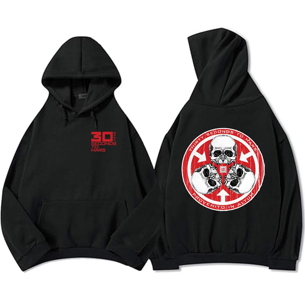 Thirty Seconds To Mars Hoodies Long Sleeve Fashion Hooded Sweatshirts Casual Rock Unisex Streetwear Mens