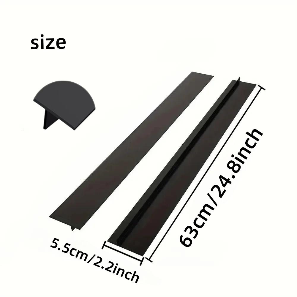 1 Stück 63cm/24,8 Zoll Silikon Küchenspalt-Abdeckleiste Öl-/Staubdicht/Wasserdicht Hitzebeständig Dichtungsspaltfüller Heimküche