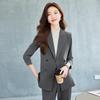 Women's 2024 Double-Breasted Black Suit Set: Elegant Professional Blazer Uniform for Hotel Managers