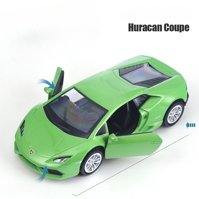 1:36 Lamborghini Huracan Rad Deutschland Stier Logo Diecast Supersportwagen Metallmodell Rückziehfahrzeug Legierung Spielzeug