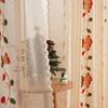 American Style Christmas Embroidered Sheer Curtain Festive Window Decor Living Room Bedroom Balcony