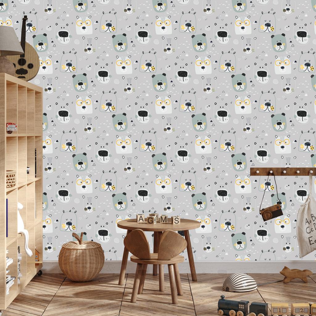 Cute Teddy Bears Wallpaper for Living Room and Bedroom 50x1000
