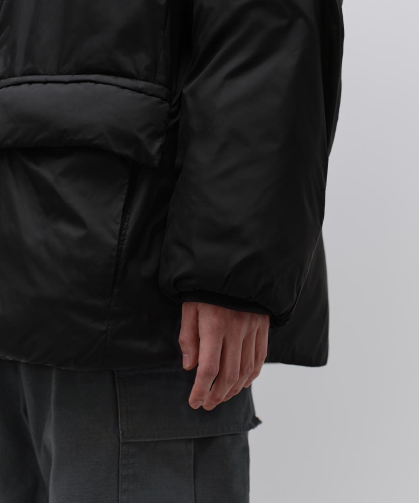 Musinsa Standard Non-Quilted Hooded Padded Jacket [Black]