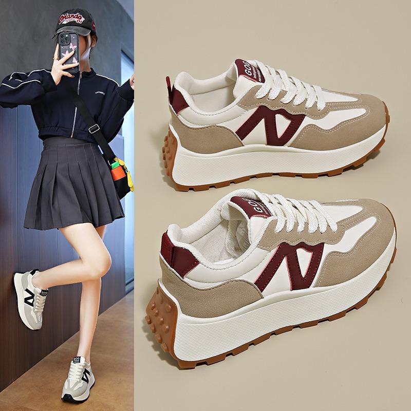 Thick-soled Heightening Women's Versatile Autumn New Models Show Feet Small Size Casual Sports Shoes Women's Shoes