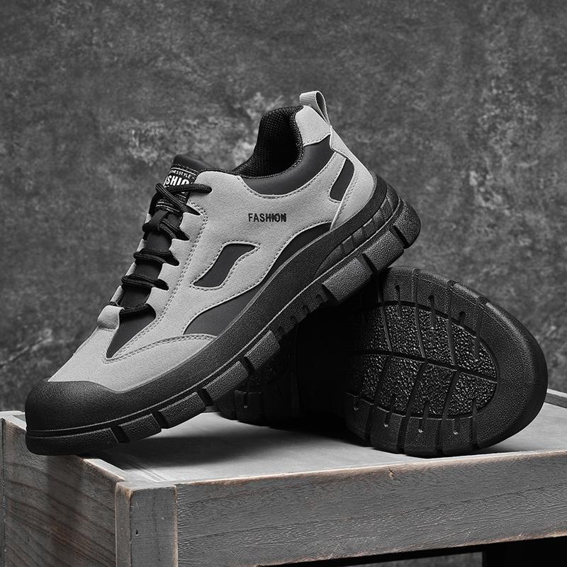 Spring Men's Platform Shoes Outdoor Non-slip Breathable Work Shoes Fashion Versatile Mens Casual Sneakers Tenis Masculino