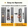 Zinc Eccentric Lock Cylinder Aluminum Alloy Copper Interior Door Lock Replaceable With Keys Door Lock Accessories Home Security