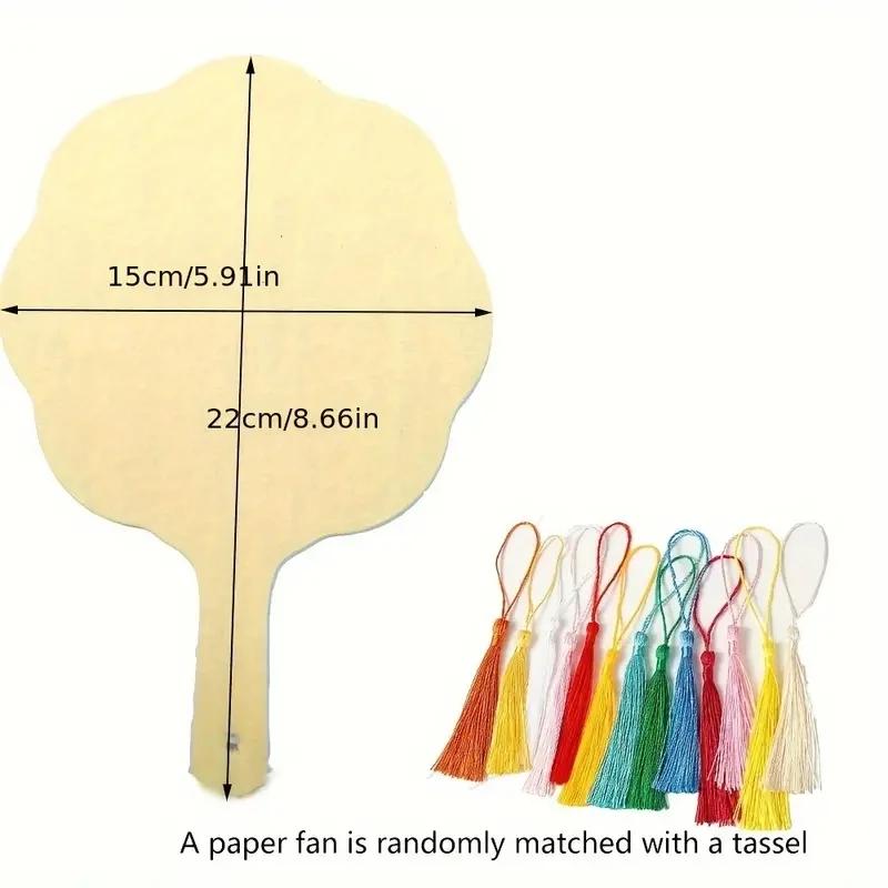 

5Pcs DIY Double-sided Mini All-in-one Fan Hand-painted Creative DIY Palace Fan for Party Gathering,Going Out Picnic,Home Decor