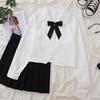 Early Autumn Women's Long-Sleeve White Japanese JK College Style Accordion Pleat Shirt
