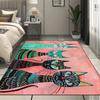 Cute Cat Cartoon Rug Children's Bedroom Decoration Large Area Carpet Modern Living Room Sofa Non-slip Mat Lounge Rug Washable