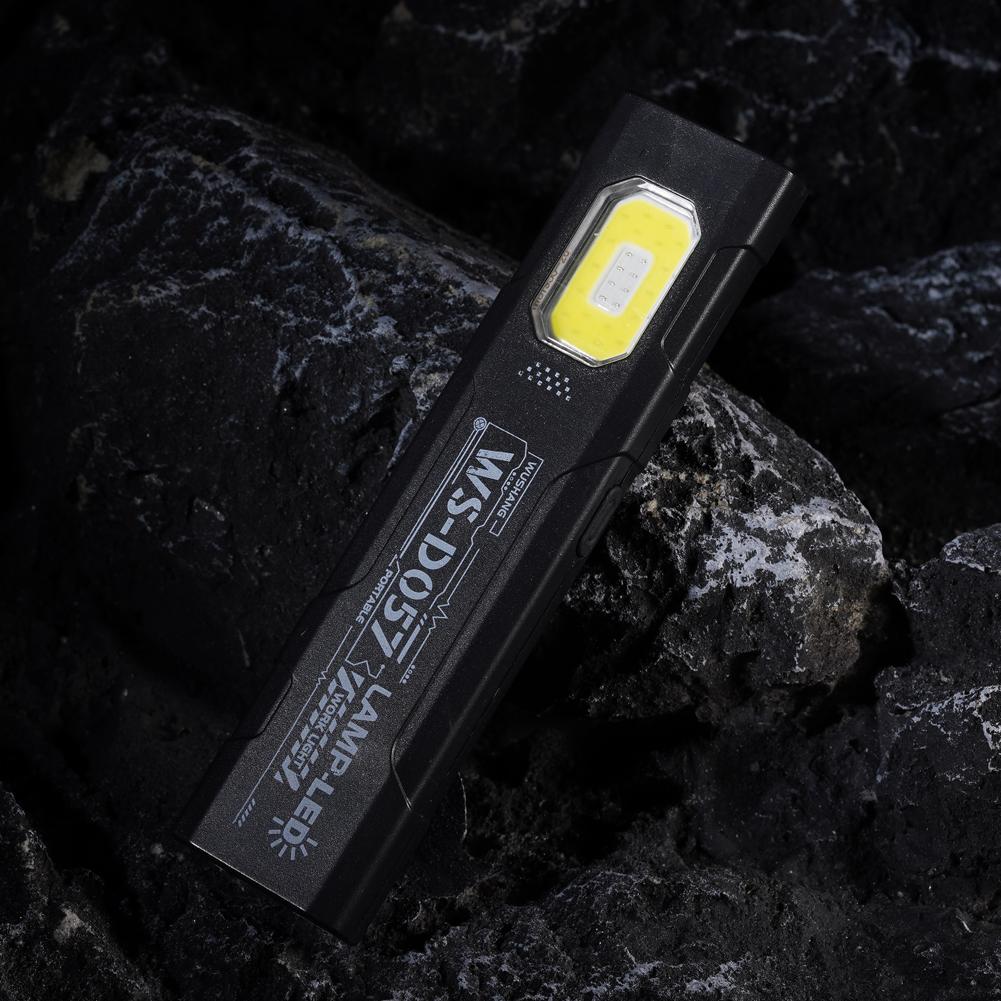 D057 Portable LED Flashlight USB-C Rechargeable COB Repair Work Light with Pen Clip Outdoor Lighting Emergency Working Light