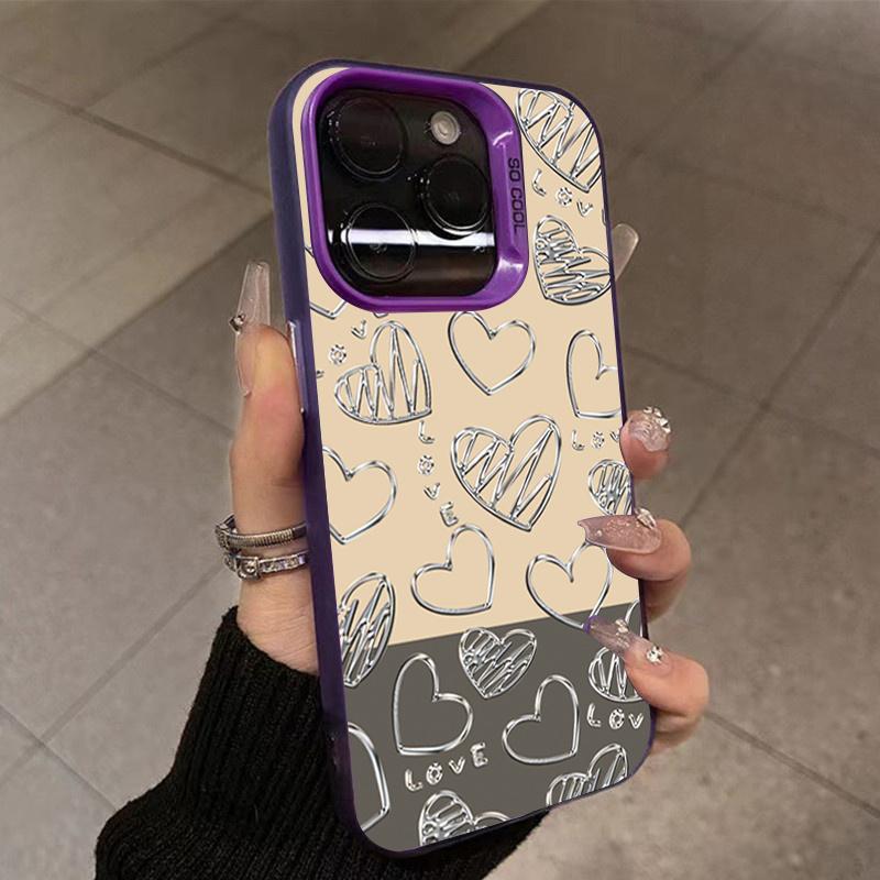 Luxury Trend English Letter Phone Case For iPhone 15 14 13 12 11 Pro Max Mini X XR XS 7 8 Plus SE2 Lens Protection Plating Cover