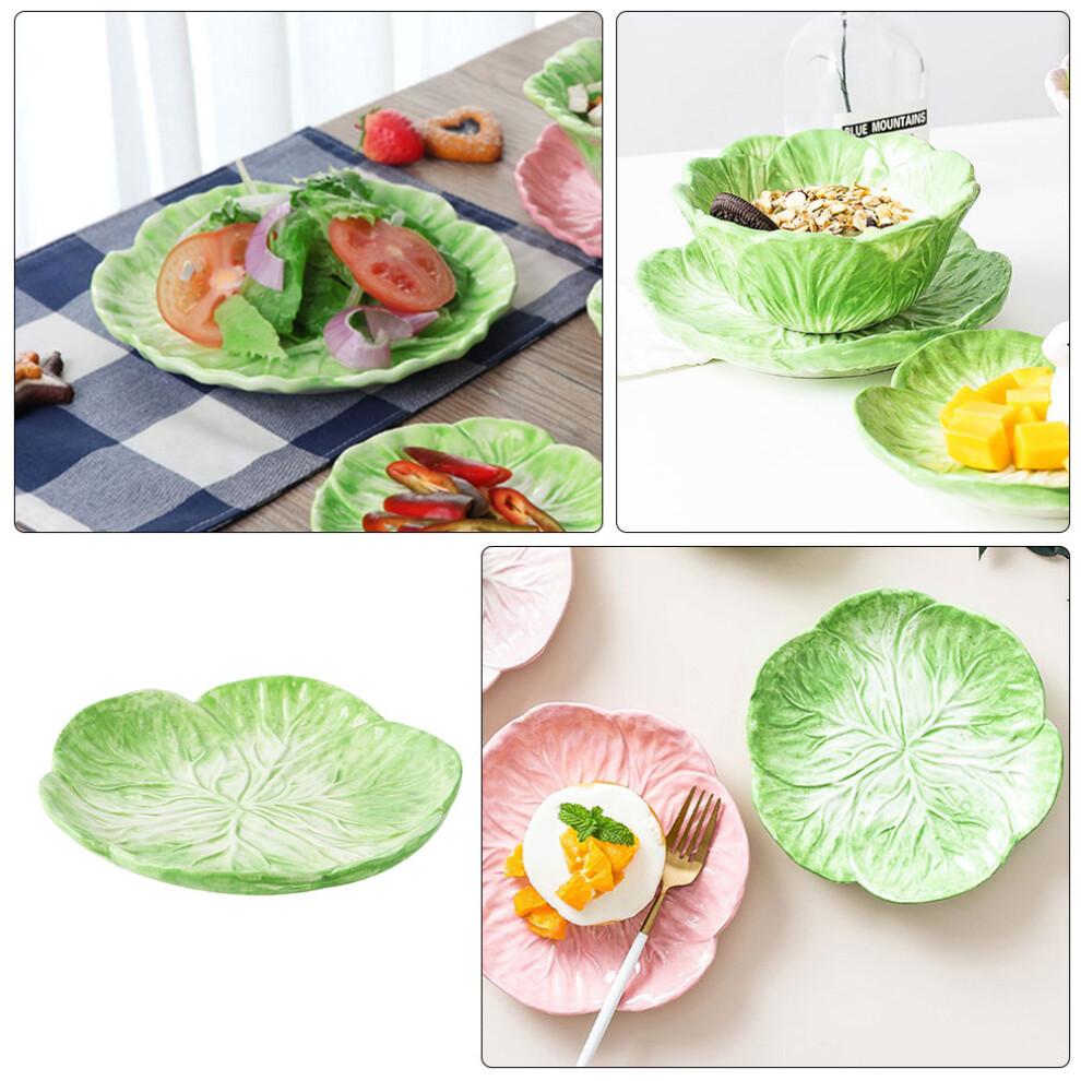 2 Pcs Ceramic Children Bowl Chinese Cabbage Tableware