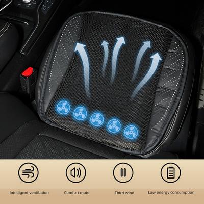 Car Seat Fan Cushion for Summer Driving Cooling Car Seat Cover with 5 Fans & 3 Adjustable Speed
