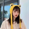 Cappello invernale in stile coreano, rana, cappello lavorato all'uncinetto, berretti lavorati a maglia, cappelli per donne, regalo per bambini, cappello anime, accessorio per fotografia, festa