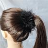 High-End Ostrich Feather Triangle Hair Clip - Elegant Hair Accessory