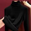 Stacked turtleneck wool silk thermal underwear women's thickened fleece bottoming shirt warm fleece heating inner top women's winter
