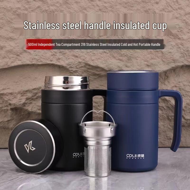 Shangqi 316 Rostfritt Stål Isolerad Te Mugg med Handtag