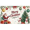 Holiday Banner Green Leaves Merry Christmas Banner Snowman Banner Christmas Theme For Indoor Event New Year Celebration Family