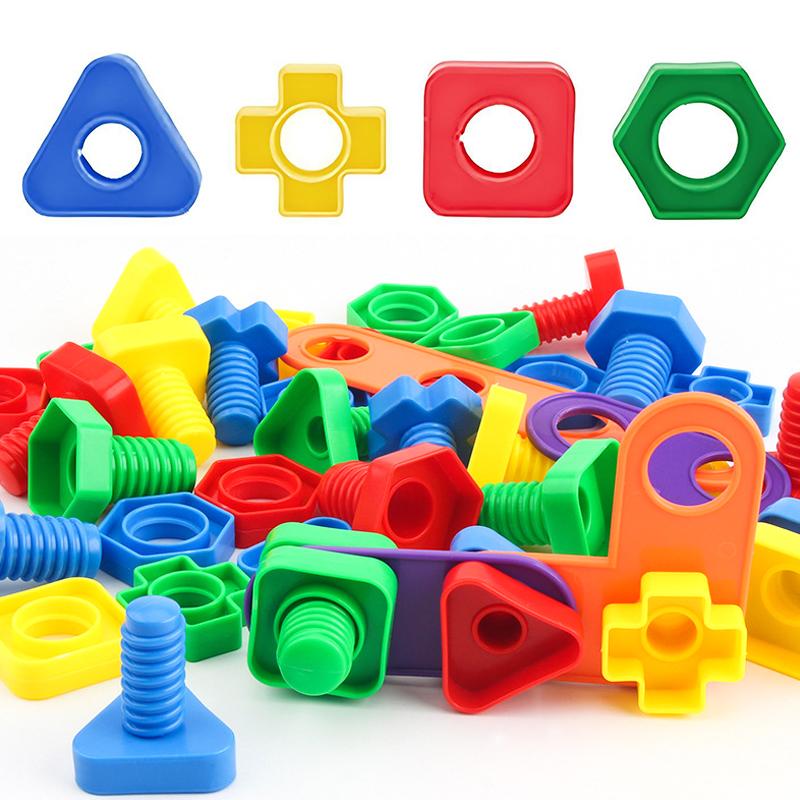 5/10PCS Matching Screw Set 4 Shapes Available DIY Nuts And Bolts Color Shape Cognition Festival Party Souvenir Carnival Gift ZYF