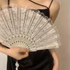 1pc Vintage European Style Lace Fan - Elegant, Foldable & Floral Handheld Fan for Women - Perfect Portable Cooling Accessory
