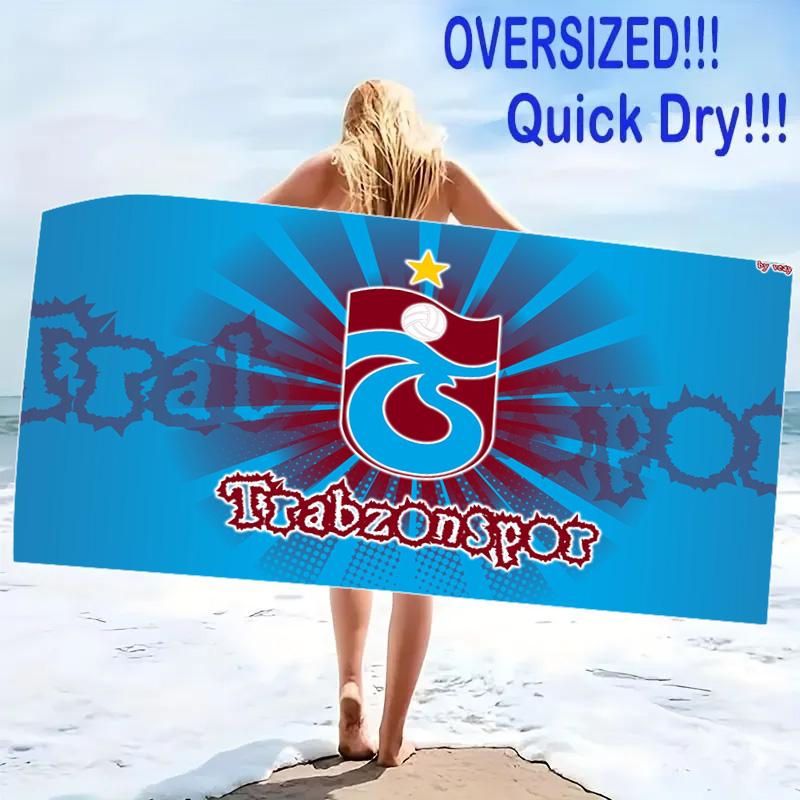 Trabzonspor Print Beach Towel, Large Soft Quick Dry Towel for Beach Camping Swimming