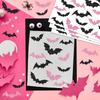 500 Stück/Rolle Laser Schwarz Fledermaus Wasserdicht Glitzer Selbstklebende Aufkleber Halloween Fledermaus Aufkleber Für Party Scrap DIY Zubehör