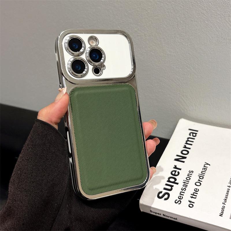 

Electroplated Leather Grain Anti-Drop Phone Case for iPhone 14/13/17/16/15 Pro Max iPhone 16