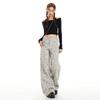 Women's Summer Retro High-End Wide-Leg Jeans: Loose, Slimming, Floor-Length Casual Pants