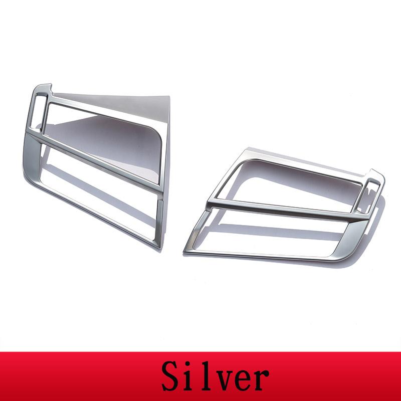 

Для BMW X5 f15 X6 F16 2014-2018 ABS хром/углеродное волокно текстура автомобиля Кондиционер Выходное вентиляционное отверстие рамка Наклейка на отделку автомобиля серебряный