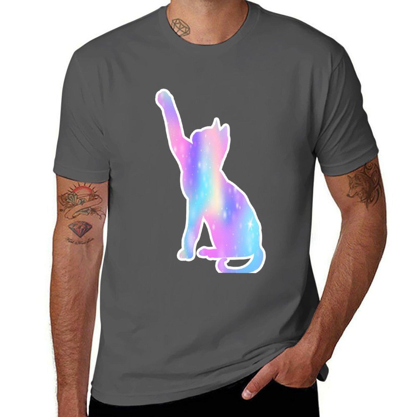 

Rainbow Cat T-Shirt t shirts designer t shirts for man cotton soft essential t shirt T-Shirt 4XL