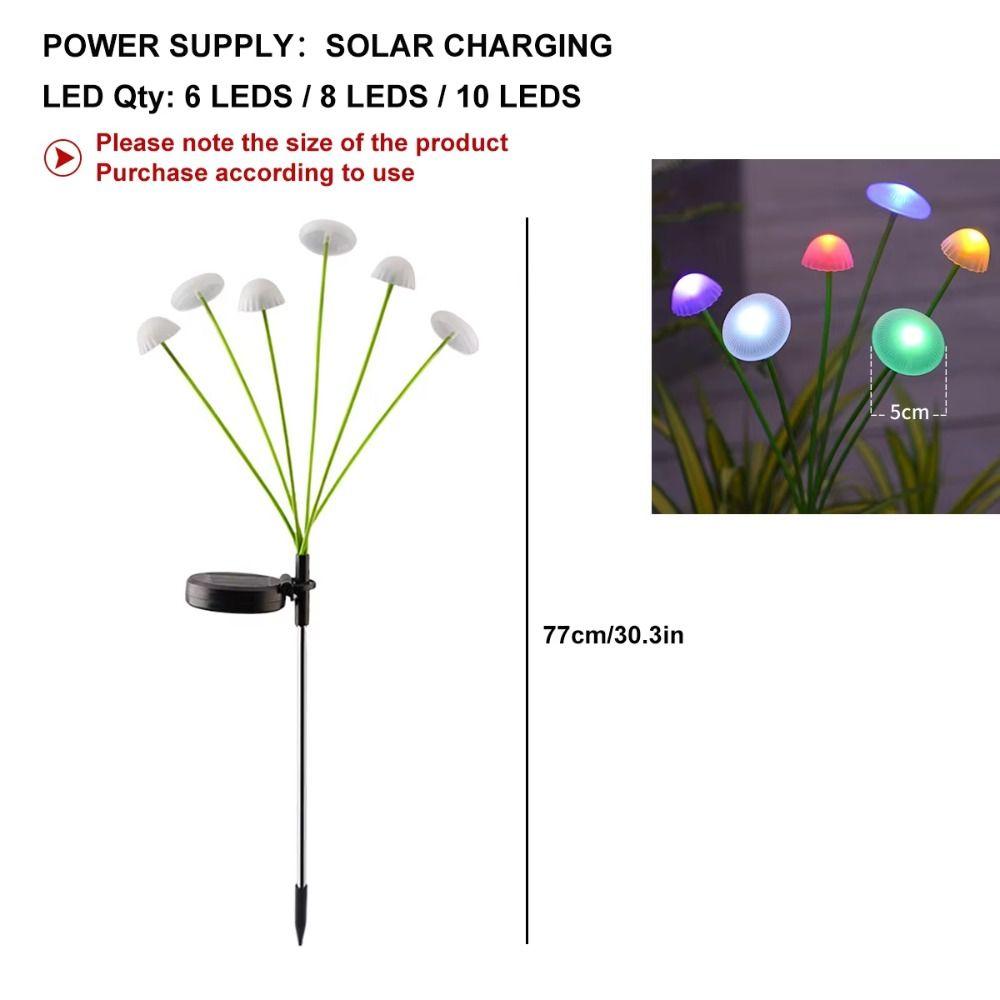 10LED Light Source Solar Jellyfish Light Silicone Material Waterproof Lawn Lamp Yard Atmosphere