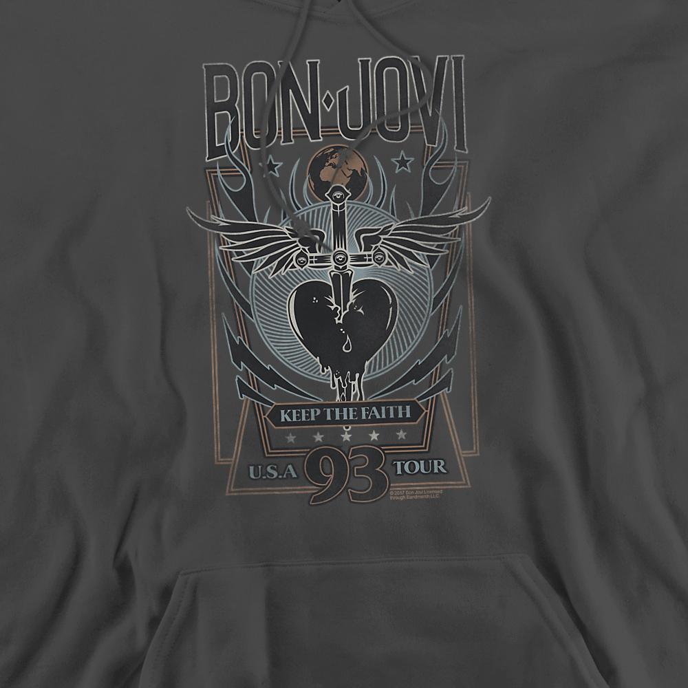 Bon Jovi Unisex Adult Keep The Faith Hoodie
