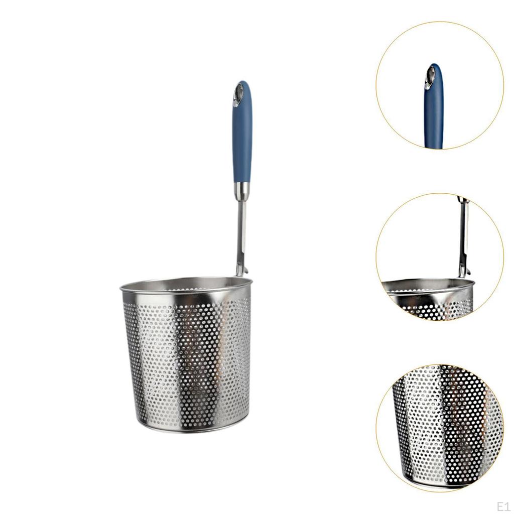 Noodles Strainer Kitchen Fine Sieve Spaghetti Spoon Mesh Deep Fryer Basket for Baking Barbecue