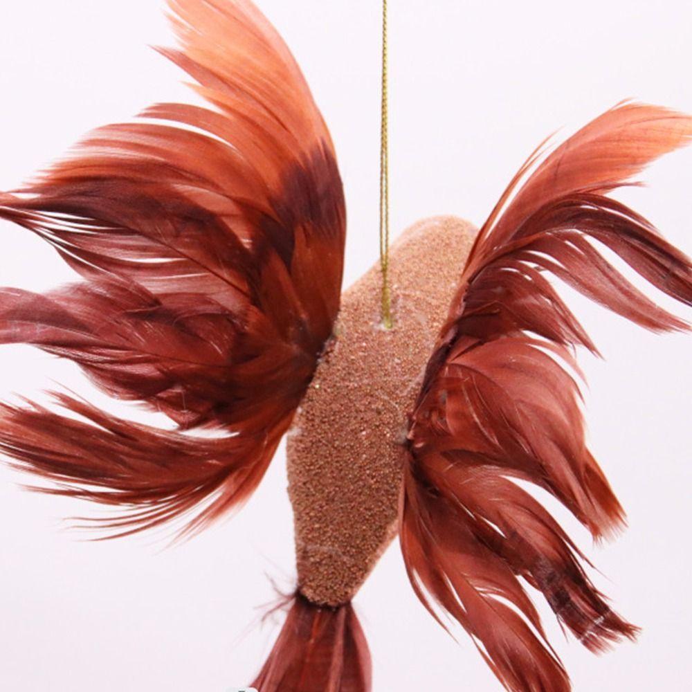 Not Fade Simulation Feather Birds Realistic Christmas Tree Hummingbird Pendant  Garden