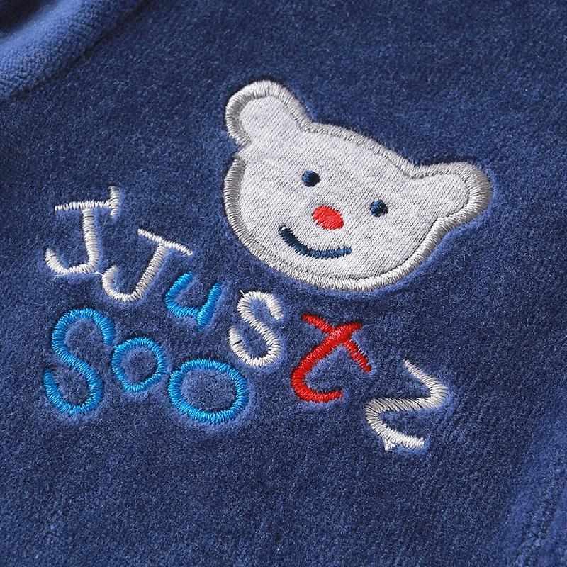 Kid Girlss Boys Infant Clothing Velour Winter Spring Long Sleeve Trousers Set With Hat Zipper Kidswear Aapparel